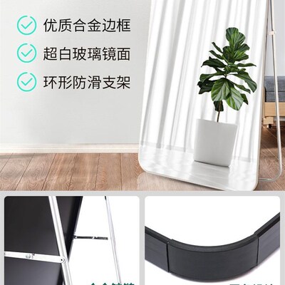 Mirrors Aluminum Alloy Piering Mirror Wall-mounted Full-Body
