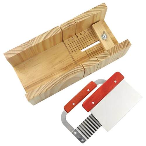 Soap Making Tools Wood Cutting Box 1200g Silicone Soap Mould