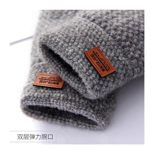 Winter Fingerless Gloves For Men Half Finger Writting Office