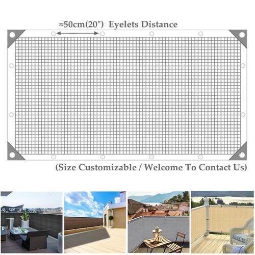 90% Shading Breathable Balcony Privacy Screen Outdoor Sun Sh