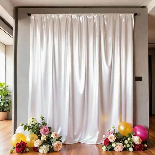 Satin Backdrop Curtain,with Rod Pocket for Wedding,Birthday,