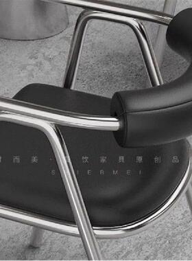Industrial Coffee Stainless Steel Dining Chairs Sofa Tea