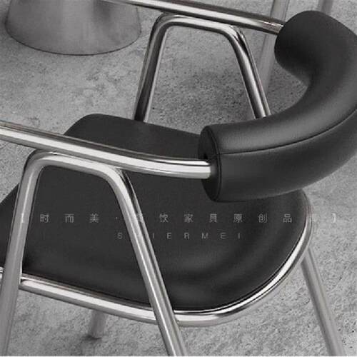 Industrial Coffee Stainless Steel Dining Chairs Sofa Tea