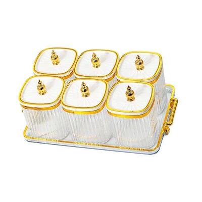 Elegant Fruit And Nut Serving Tray with Lid - Stylish Food