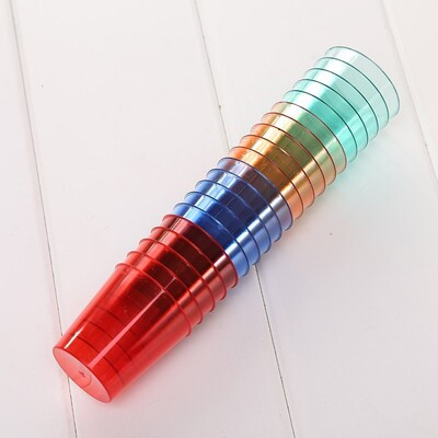 80pcs Disposable 25ml Glasses Cups Plastic Cup Coloured Shot
