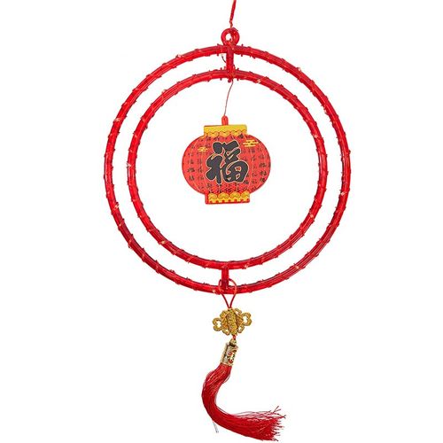 202新年大门口挂饰福字灯笼春节阳台发光led装饰灯室内元宵龙年