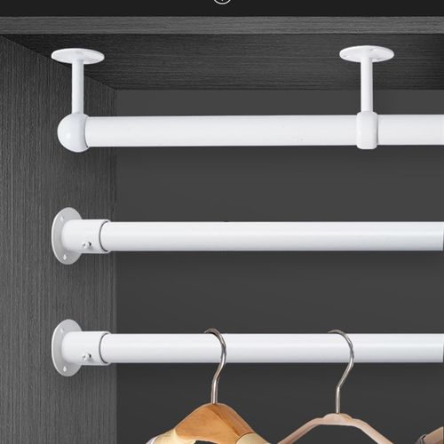 定制白色黑色不锈钢挂衣杆衣柜内衣柜杆横杆衣橱固定单杆衣通杆子