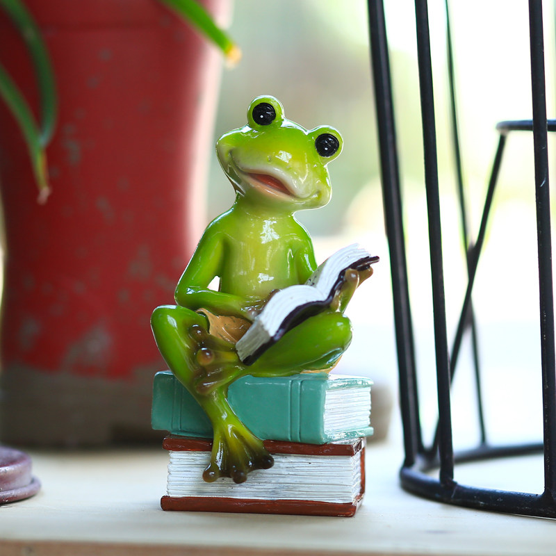 青蛙摆件创意微景观庭院家居桌面装饰可爱动物摆设造景花园艺杂货,家居饰品,装饰摆件,淘宝优惠券,粉丝福利购,淘宝优惠卷