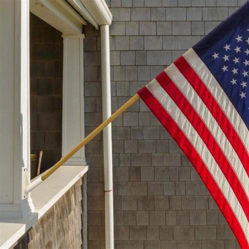 2 Pcs Flagpole Stand Base Bracket Wall Mount Heavy Duty