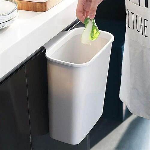 Hanging Trash Can Bathroom Kitchen Container Garbage Bucket