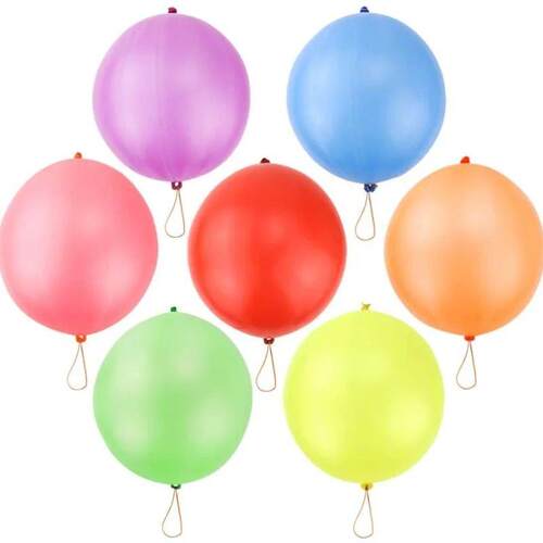 10Pcs Punch Balloons with Rubber Band 18inch Thicken Fun Bal