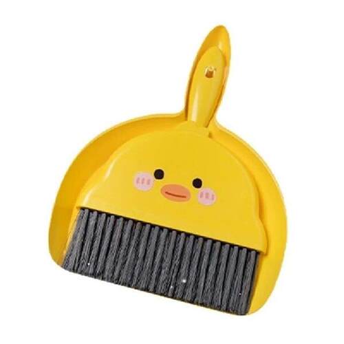 Mini Broom Dustpan Suit Cartoon Duck Indoor Outdoor