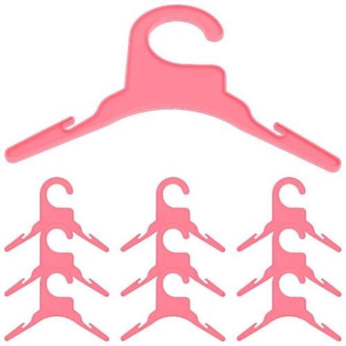 10 Pcs Dog Clothes Hangers Small Pink Plastic Durable