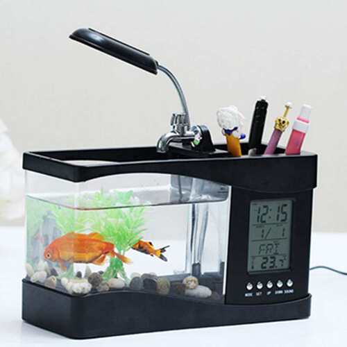 USB mini fish tank small fish tank colorful aquarium ornamen