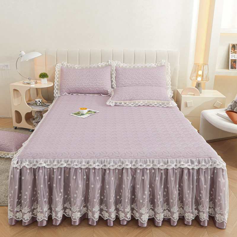 202新款凉感丝乳胶席床裙款三件夏季蕾丝花边冰丝空调软凉席子,床上用品,乳胶席,淘宝优惠券,粉丝福利购,淘宝优惠卷