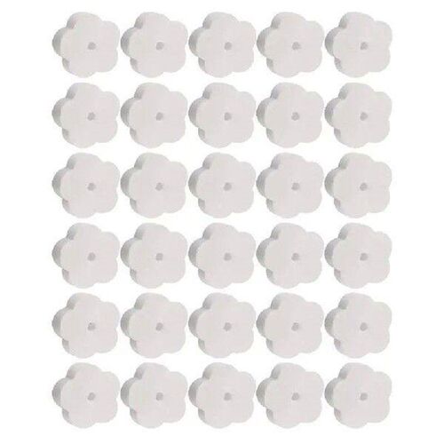 30pcs White Flower Designed Sponge Filtering Sponges