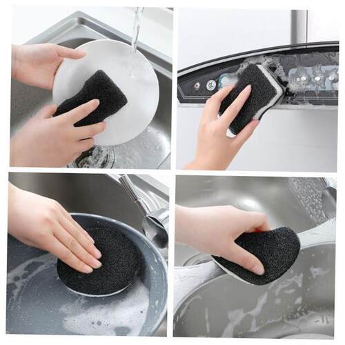 Doublesided dishwashing sponge household kitchen strong