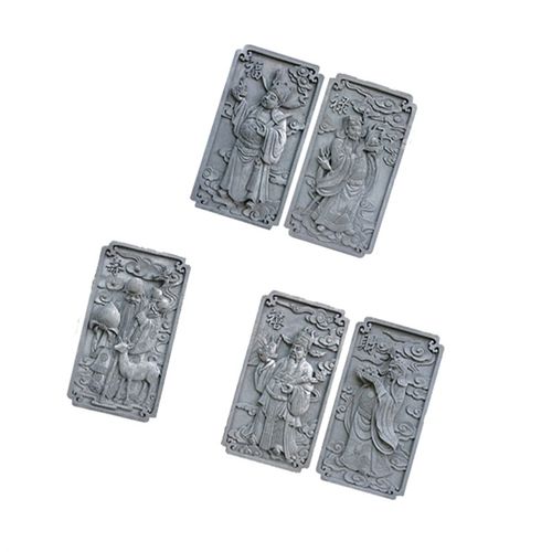 福禄寿喜财砖雕中式砖雕古建筑浮雕青砖色文化墙背景墙装饰砖雕