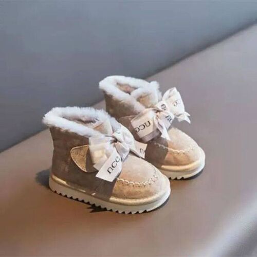 Winter 2023 Girls Snow Boots Plus Velvet Warm Cotton Boots B