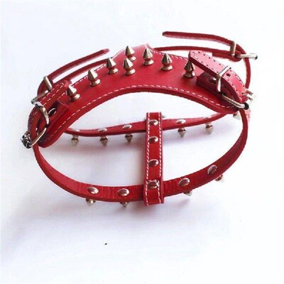 Spiked Studded Leather Puppy Dog Harness Vest For Small