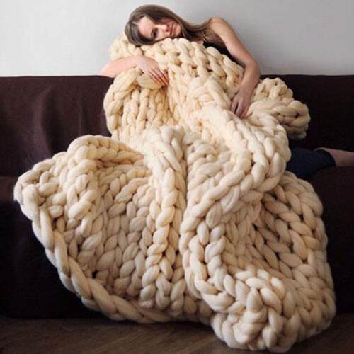 Knitting Throw Blankets Yarn Knitted Blanket Hand knitted