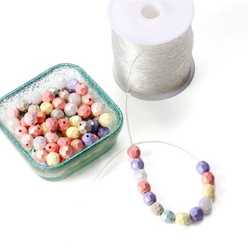 0.4-1.0mm Elastic Cord Beading Thread Sretch String Fibre Cr