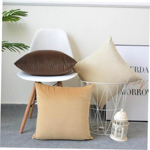 European velvet sofa cushion pure color pillow cover car big