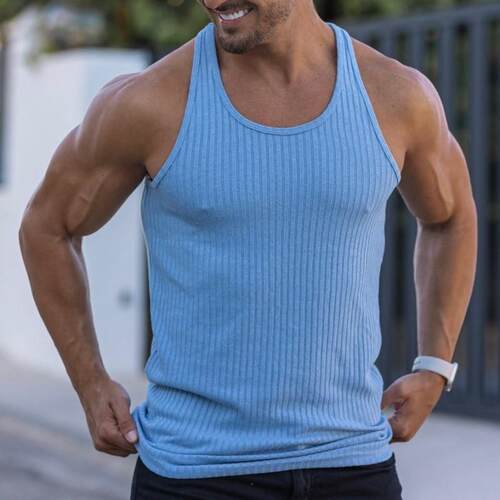 Shirt singlet Tops Men Gym Tank top Vest clothes For Mens