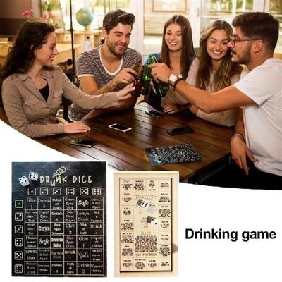Group Drinking Games Drinking Game Set with Wooden Dice