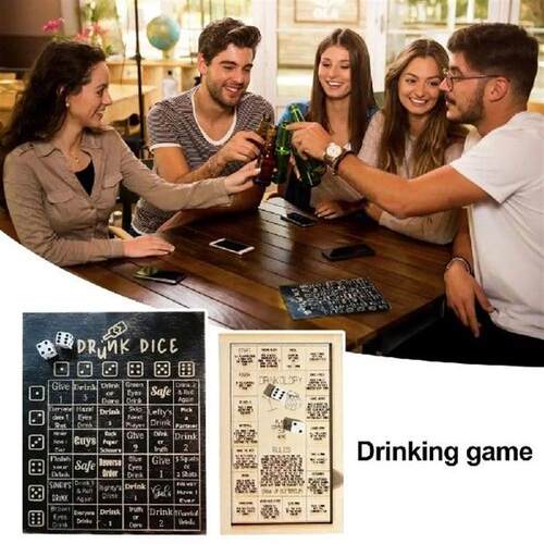 Group Drinking Games Drinking Game Set with Wooden Dice