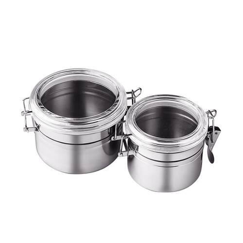 Sealed Canister Jar Coffee Sugar Tea Stainless Steel Storage