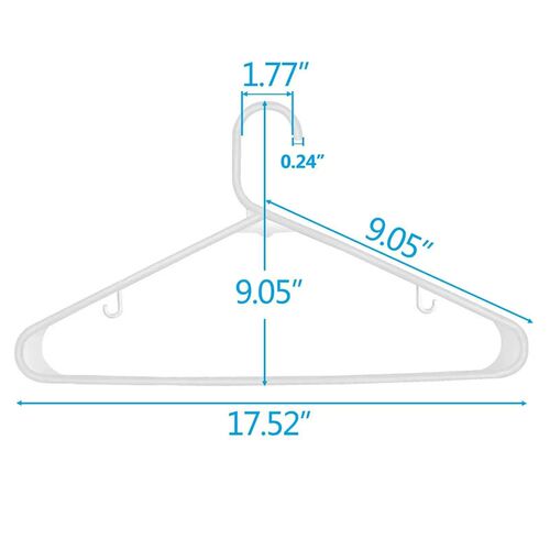 Premium Quality Clothes Hangers (100 Pack) Plastic Gallus Sh