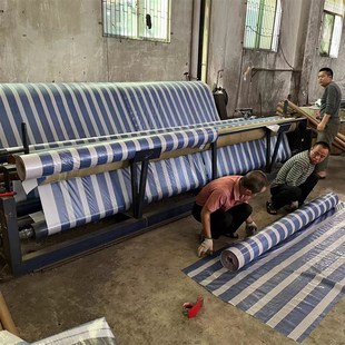 卷装 篷布出口防雨布 蓝白彩条布防潮防水g2x200米m纸管圆筒包装