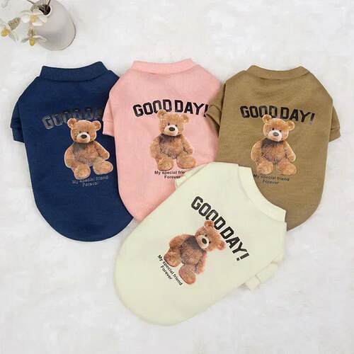 Dogs Winter Cute Clothes Puppy Warm Pullover Sweatshirt Bear