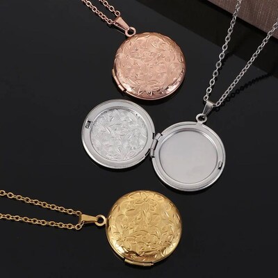 Love Heart Secret Message Locket Necklace Pendant DIY Photo
