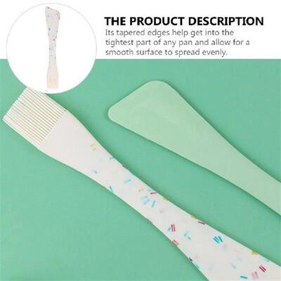 Double-headed Silicone Spatula Oil Brush Kitchen Tongue