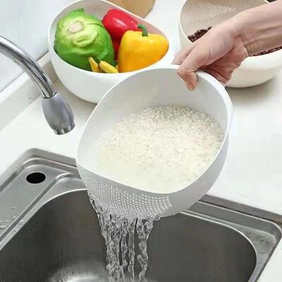 Drainage basket multifunctional rice washing sieve and filte