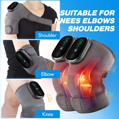 Eletric Heating Knee Massage Device Vibration Knee Pads for