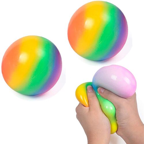 Rainbow Fidget Toys Netos Stress Balls Squeeze Squishy Nido
