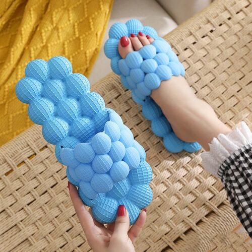 Funny Bubble Massage Litchi Slippers Women Home Shoes Outdoo