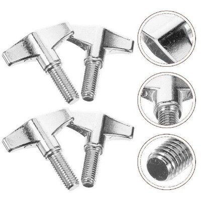 4pcs Drum Rack Accessories Metal Cymbal Stand Wing Nuts