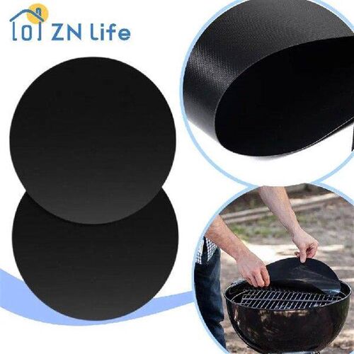 Round Non-Stick Barbecue Grill Mat Circular Barbecue Meat