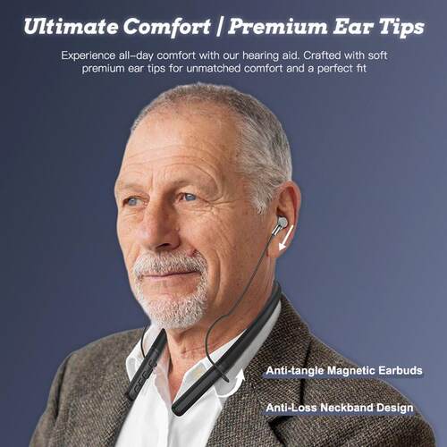 Neck-Hung Hearing Aid Neck-Worn Sound Amplifier for Seniors