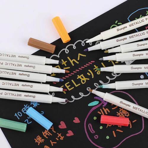 12 Colors Metallic Marker Pen Medium Point Metallic Markers