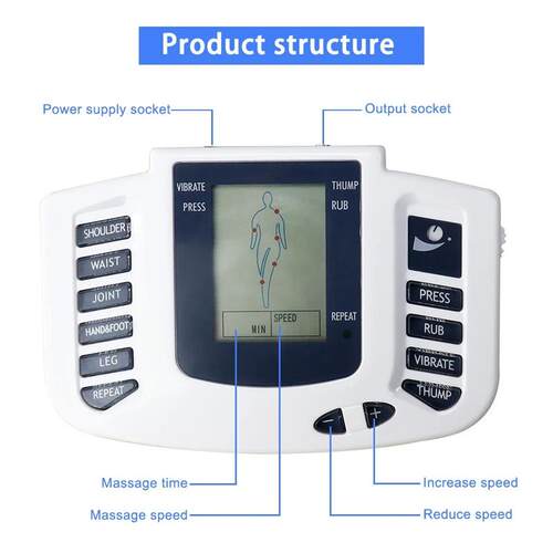 Electrical EMS Tens Massage 10 Level 16 Pads Pulse Acupunctu