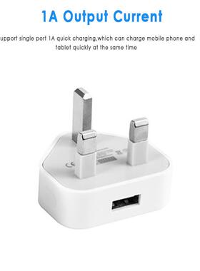 Universal UK Plug 3 Pin Wall Charger Adapter With 1/2/3 USB