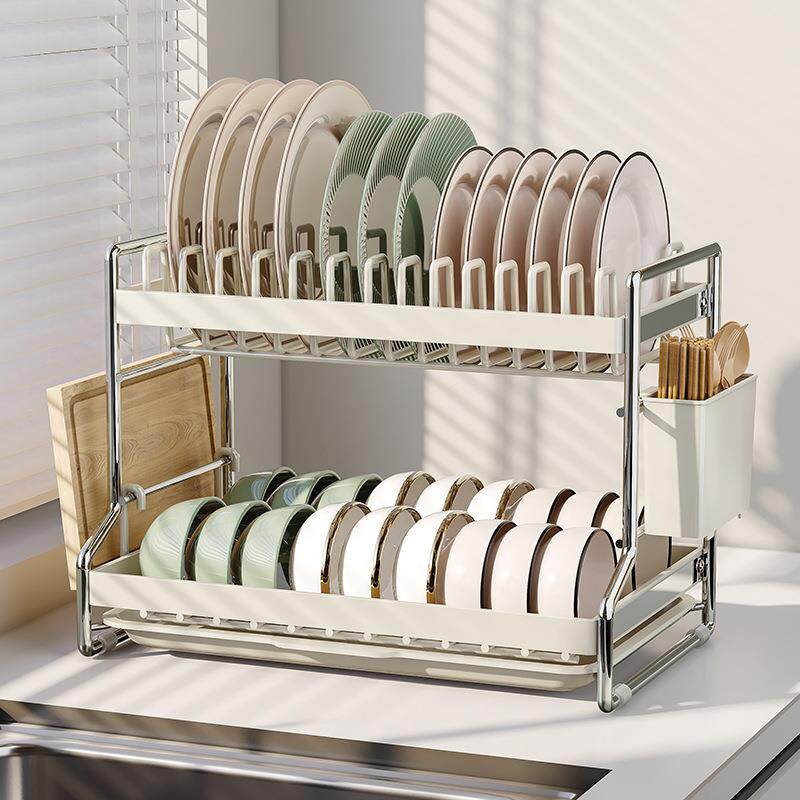奥的INS厨房碗盘沥水架家用台面置物架多功能多层放碗碟筷收纳盒