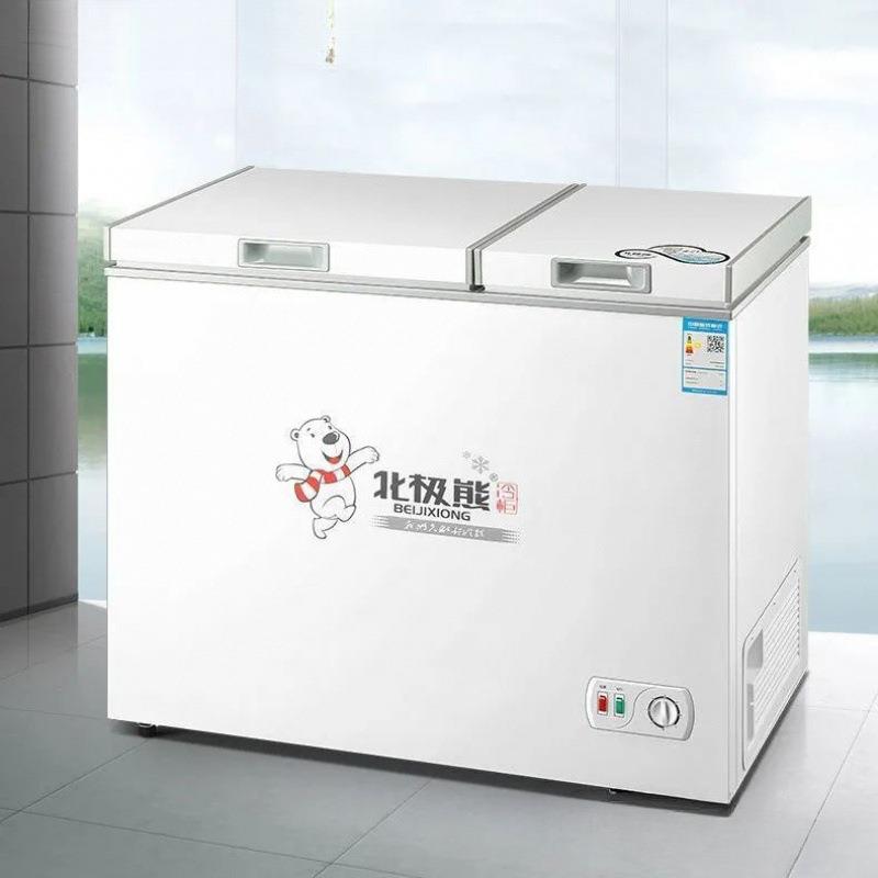 北极熊小冰柜家用冷柜小型双门双温商用租房冰箱冷冻冷藏一件包邮