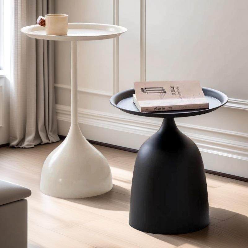 奶油风沙发边几边桌现代简约小茶几咖啡桌阳台小圆桌子床头小边几