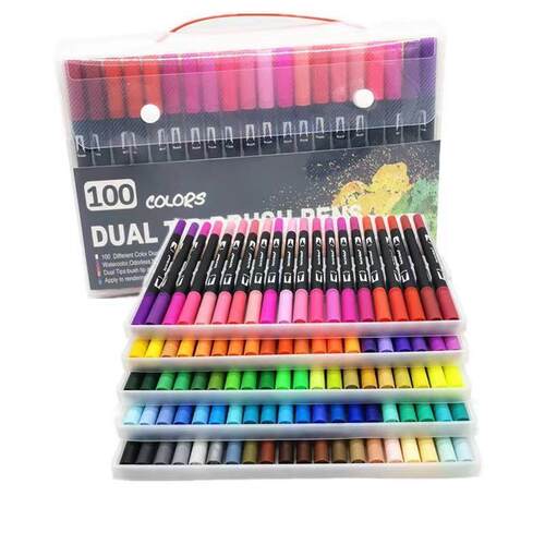Waterborne double head marker Marker Marker marker水彩笔套装